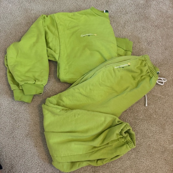 Heavy Manners Pants - Heavy Manners Lime Airport Sweat Set